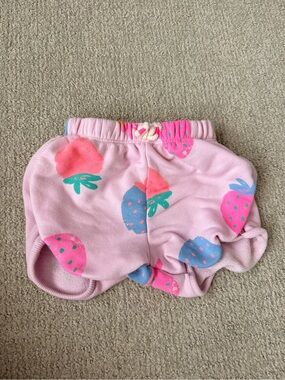 Zara Pink Strawberry Print Kids Shorts
